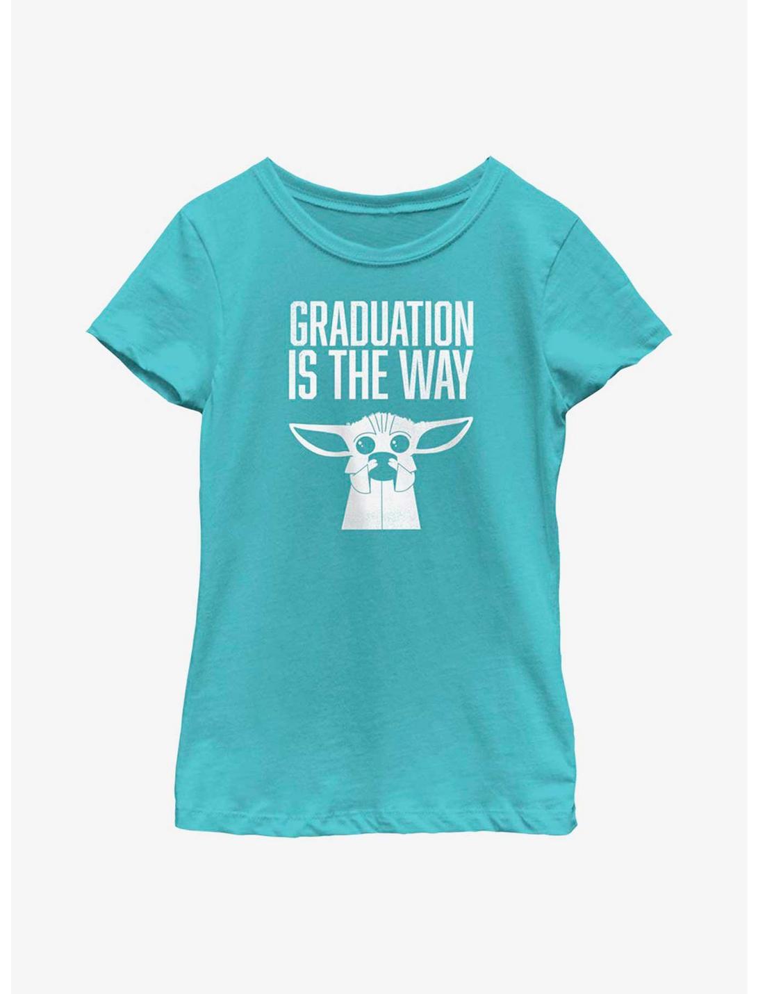 Star Wars The Mandalorian Grogu Graduation Youth Girls T-Shirt, TAHI BLUE, hi-res