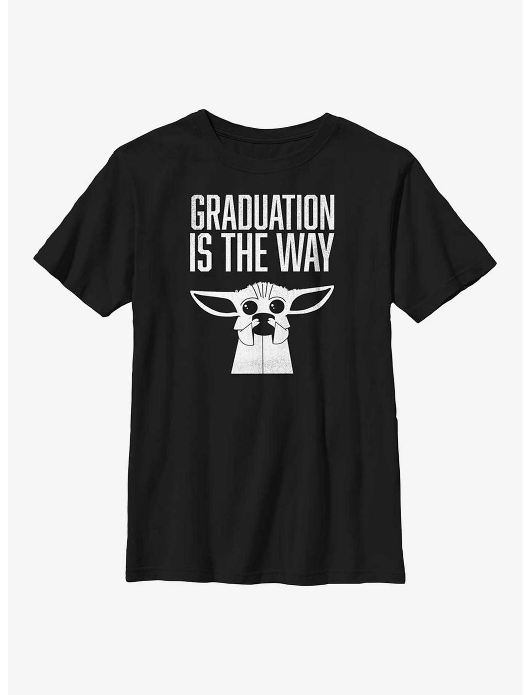 Star Wars The Mandalorian Grogu Graduation Youth T-Shirt, BLACK, hi-res