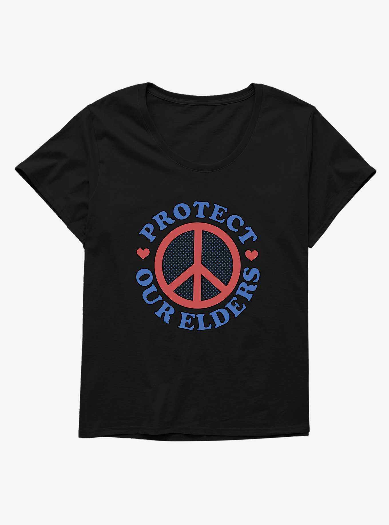 Protect Elderly Peace Girls T-Shirt Plus Size, , hi-res