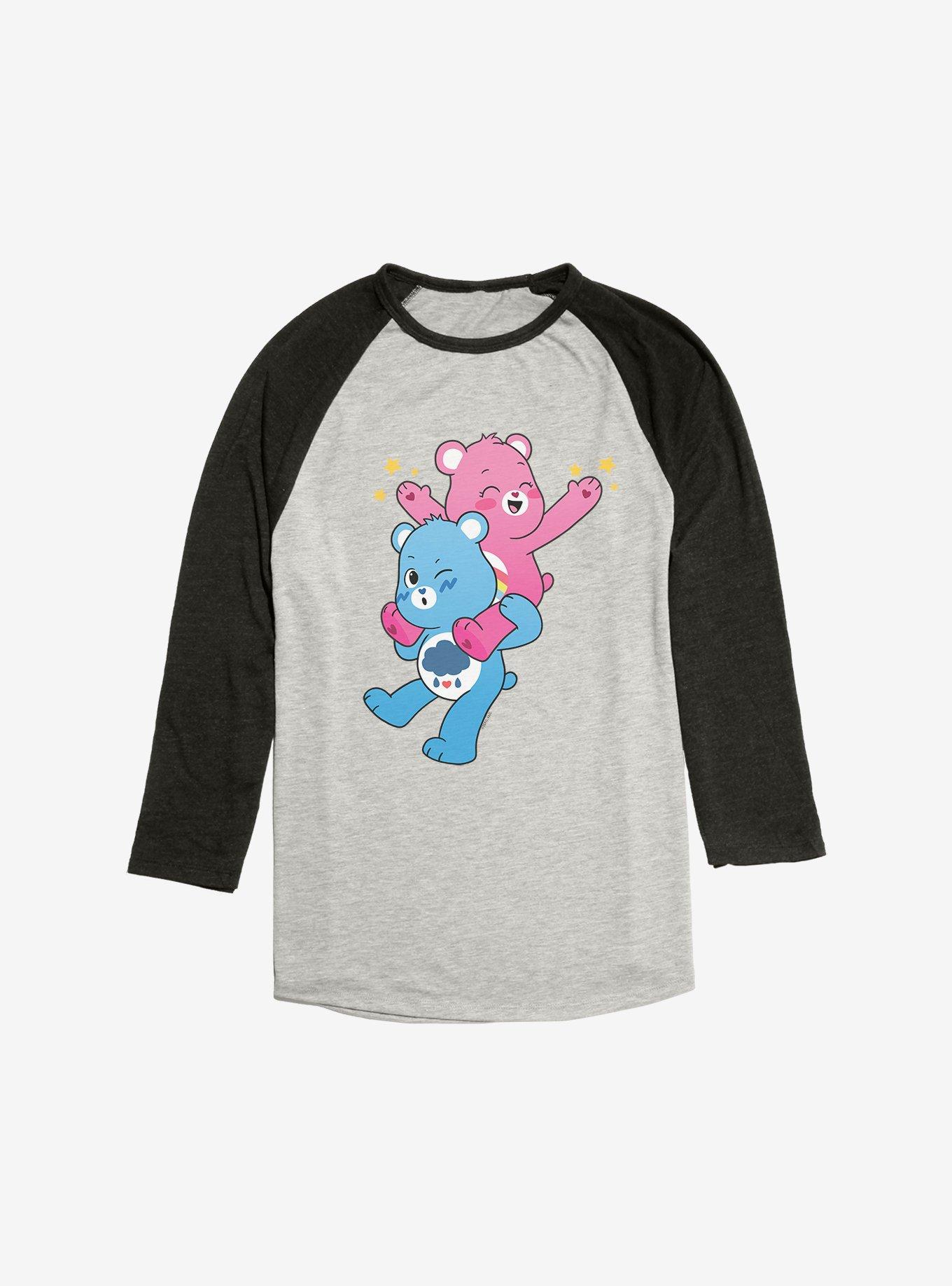 Care Bears Cheer and Grump Piggyback Ride Raglan, Oatmeal With Black, hi-res