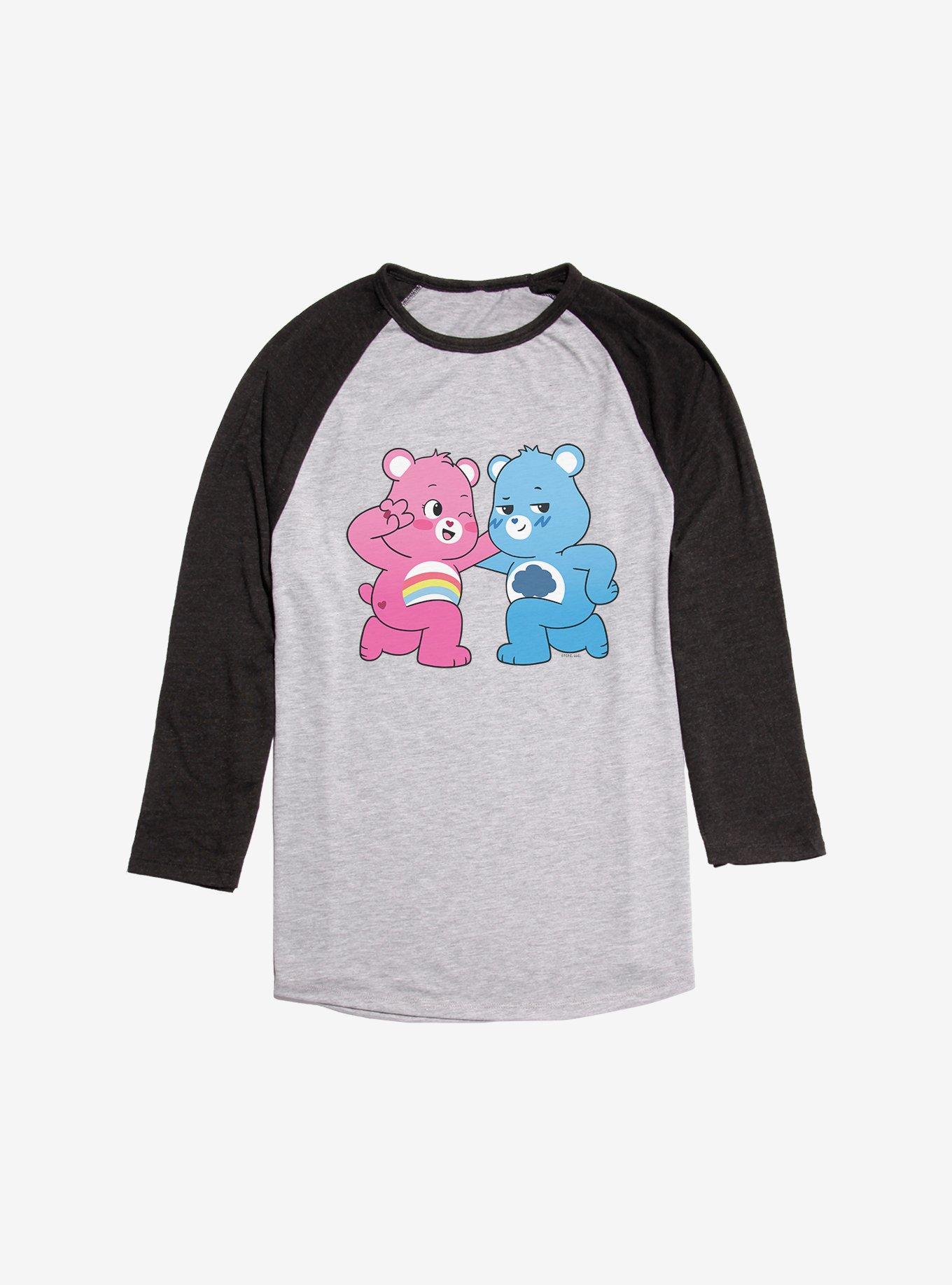 Care Bears Cheer and Grumpy Cool Raglan, Ath Heather With Black, hi-res