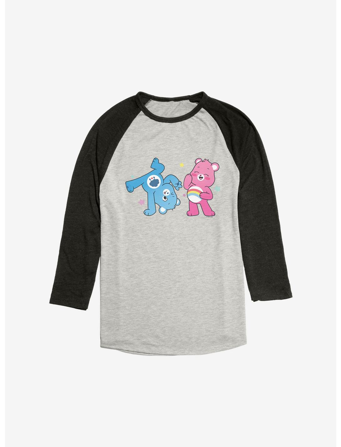 Care Bears Cheer and Grumpy Goofing Around Raglan, Oatmeal With Black, hi-res