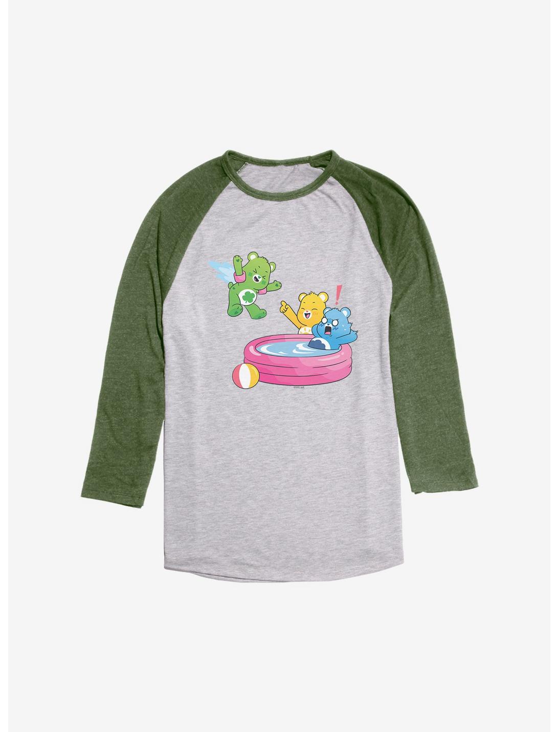 Care Bears Cannonball Jump Raglan, Ath Heather With Moss, hi-res