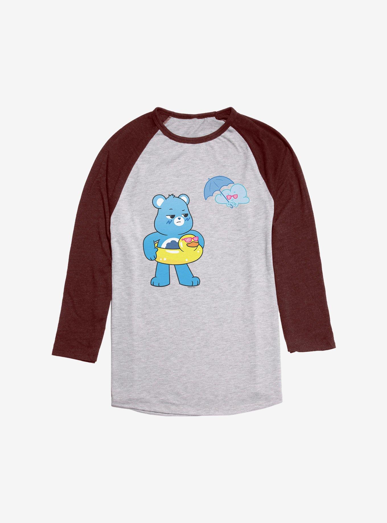 Care Bears Grumpy Gloom Raglan, Ath Heather With Maroon, hi-res