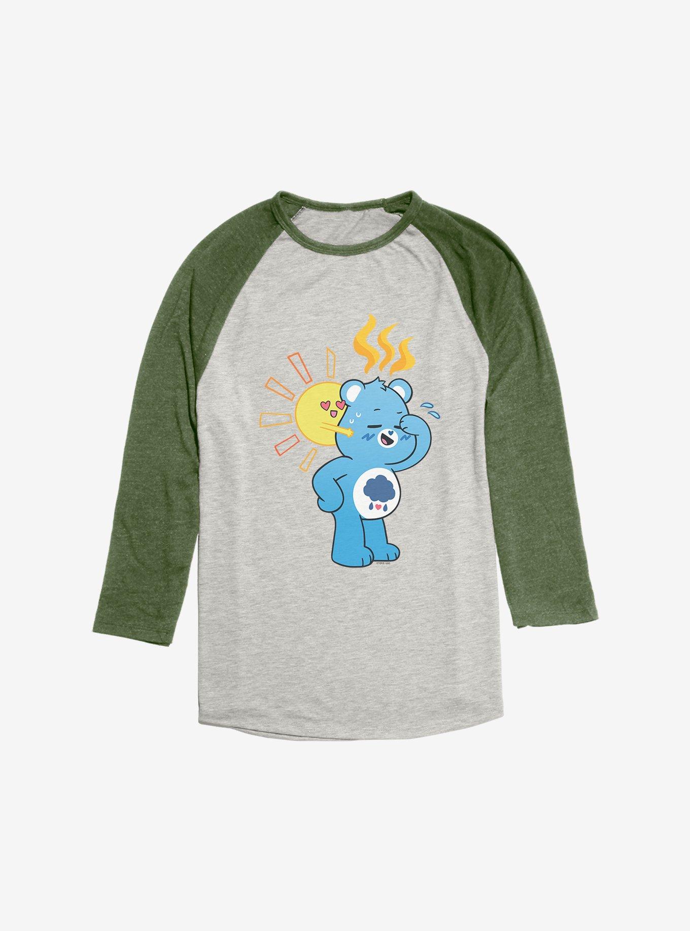 Care Bears Grumpy Summer Love Raglan, Oatmeal With Moss, hi-res