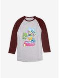 Care Bears Pool Party Raglan, Ath Heather With Maroon, hi-res
