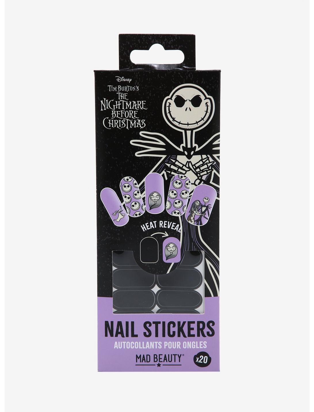 Disney The Nightmare Before Christmas Jack & Sally Heat Reveal Nail Stickers, , hi-res