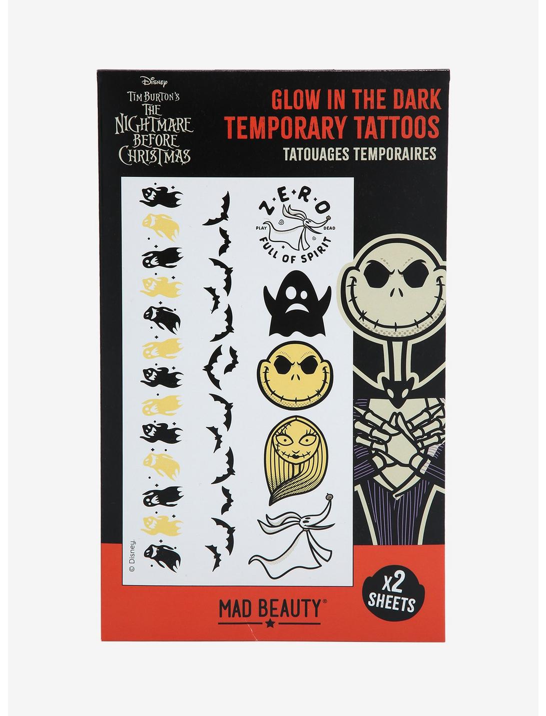 Disney The Nightmare Before Christmas Glow-in-the-Dark Temporary Tattoos |  BoxLunch