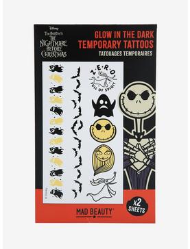 Plus Size Disney The Nightmare Before Christmas Glow-in-the-Dark Temporary Tattoos, , hi-res