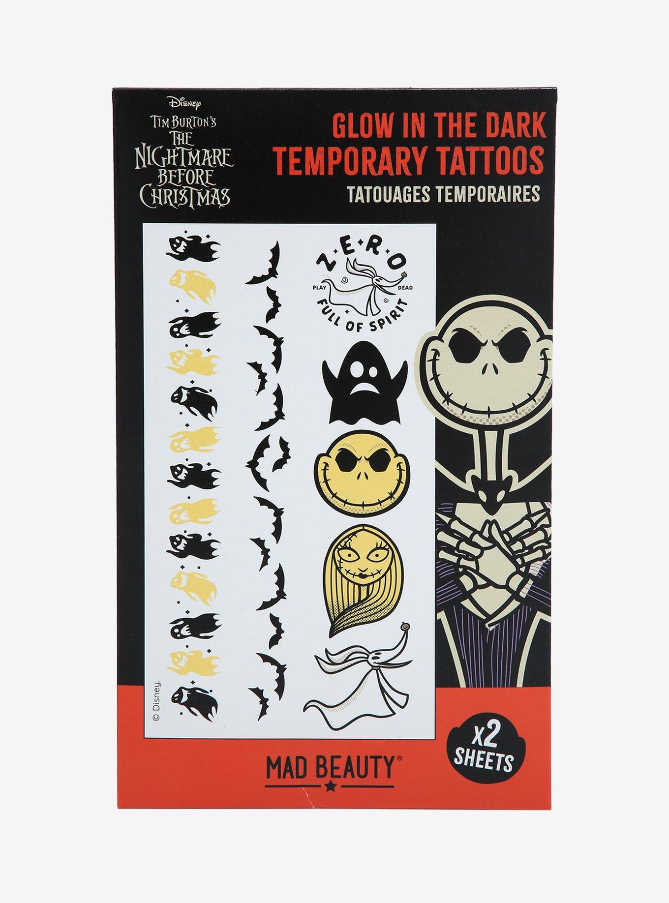 Disney The Nightmare Before Christmas Glow-in-the-Dark Temporary Tattoos, , hi-res