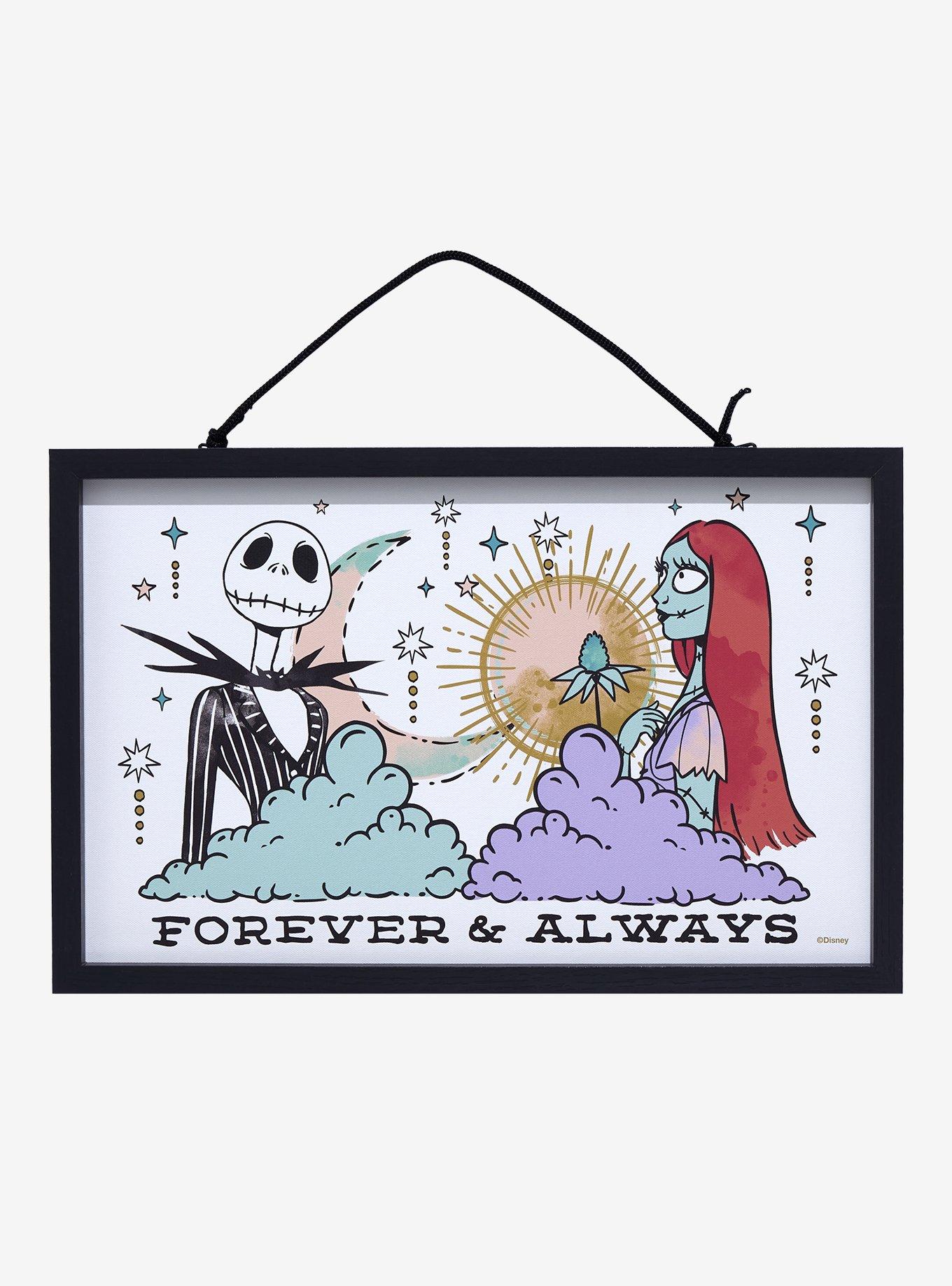 The Nightmare Before Christmas Jack & Sally Wall Art, , hi-res