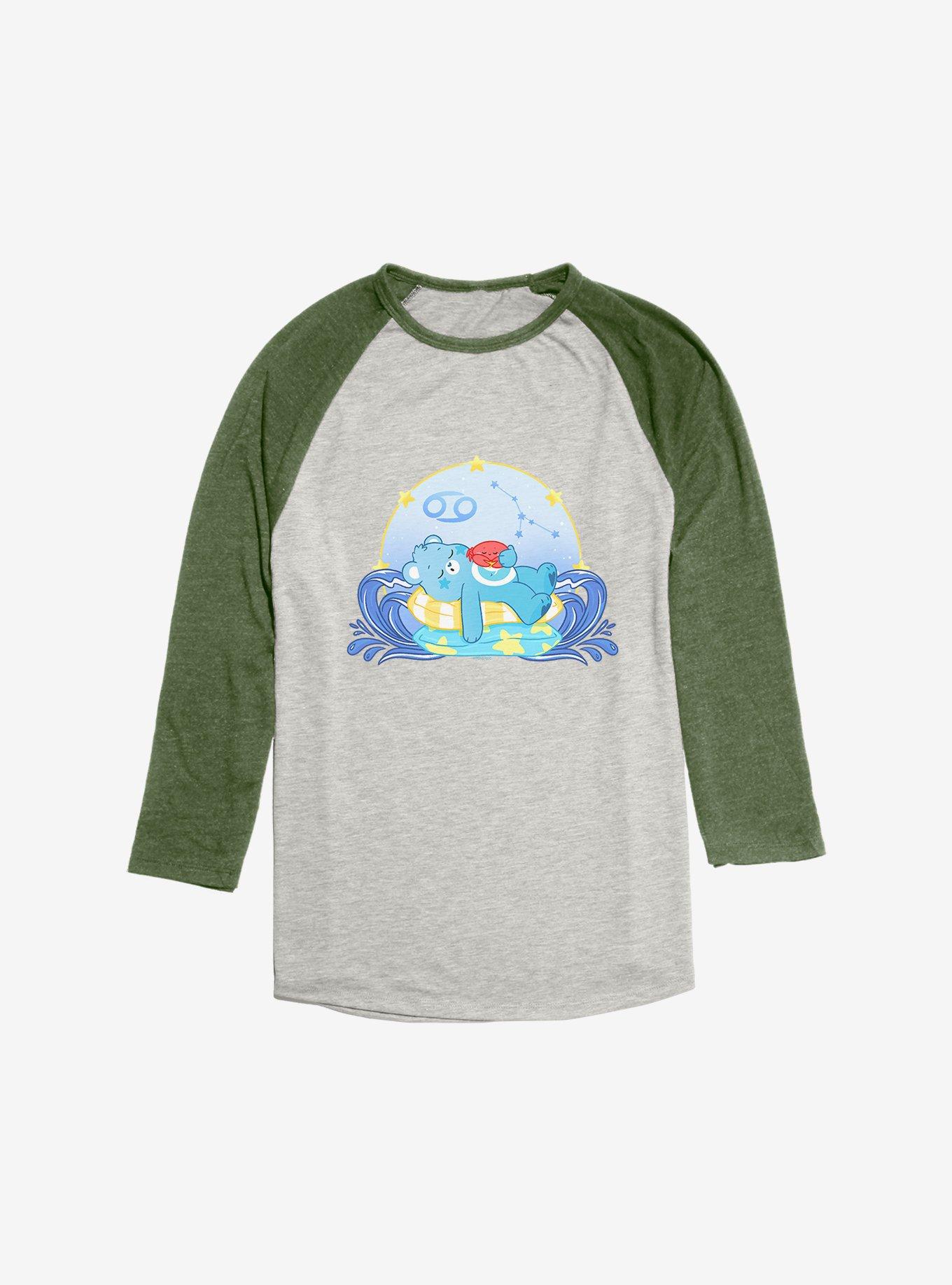 Care Bears Cancer Bear Raglan, Oatmeal With Moss, hi-res