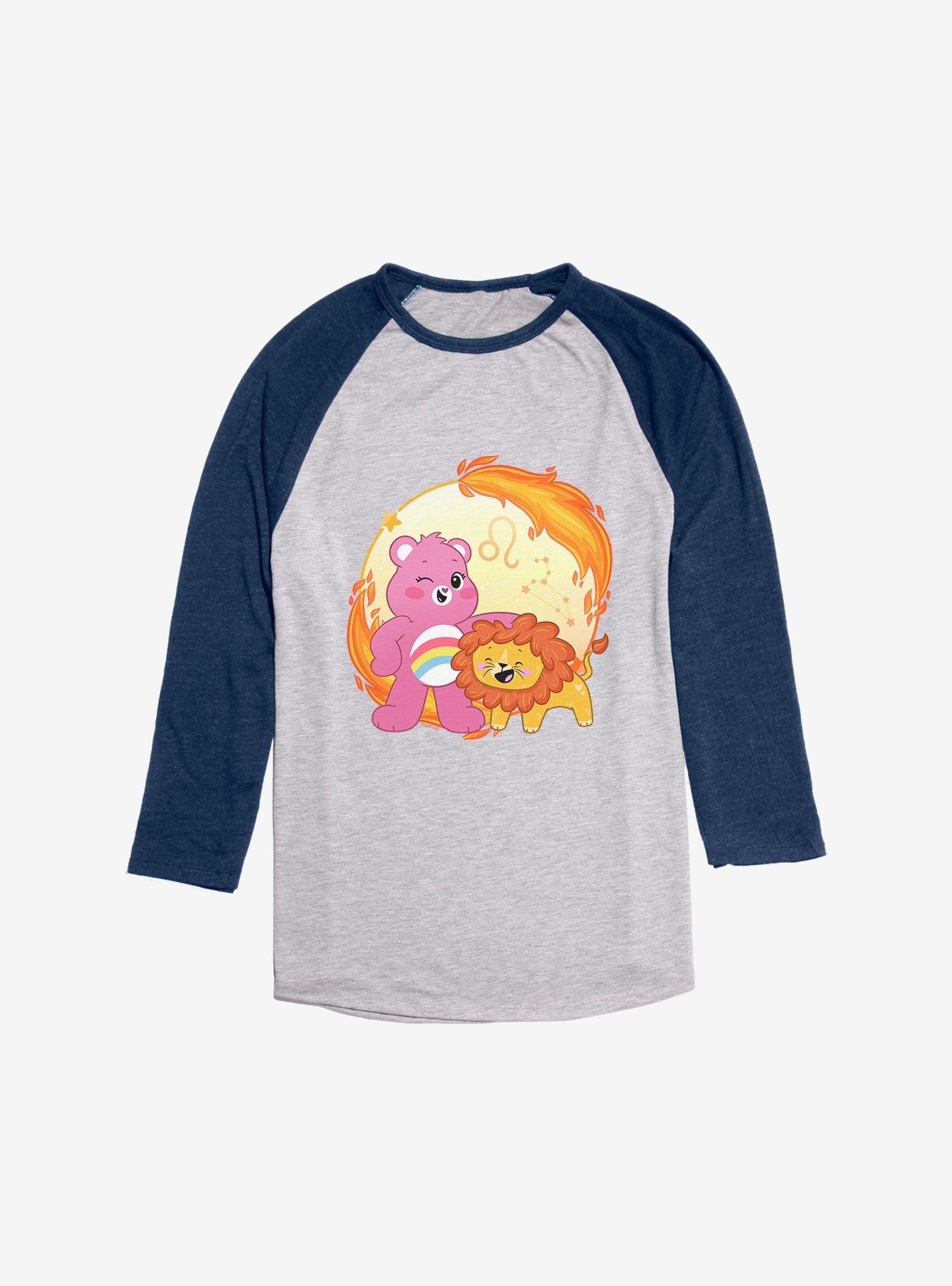 Care Bears Leo Bear Raglan, Ath Heather With Navy, hi-res