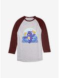 Care Bears Pisces Bear Raglan, Ath Heather With Maroon, hi-res