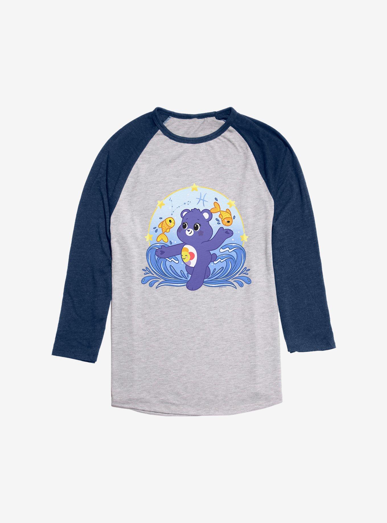 Care Bears Pisces Bear Raglan, Ath Heather With Navy, hi-res