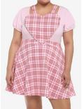 Pink & Red Plaid Heart Skirtall Plus Size, PLAID - PINK, hi-res