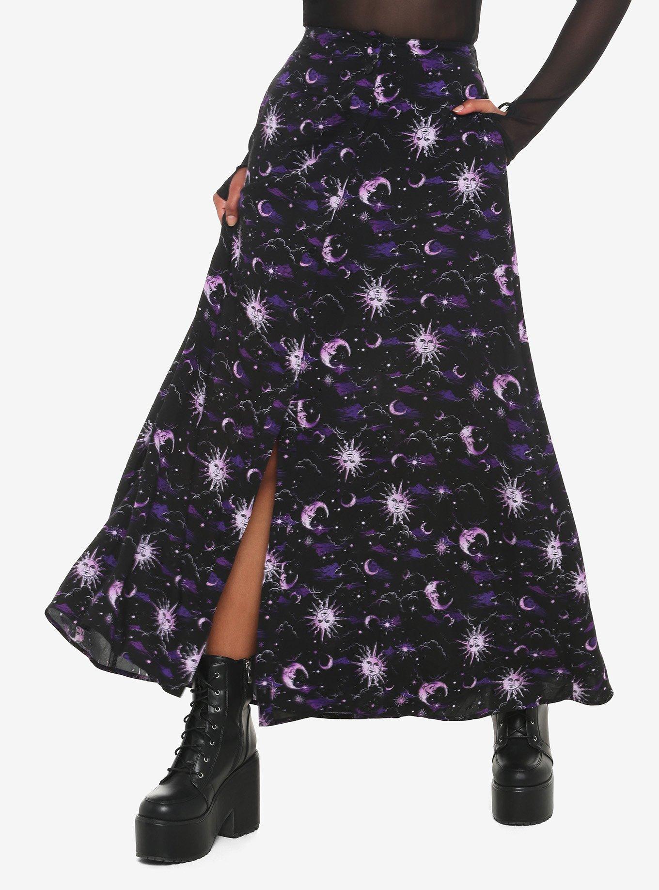 Celestial Print Maxi Skirt