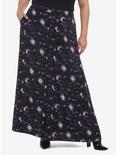 Celestial Print Maxi Skirt Plus Size, PURPLE, hi-res