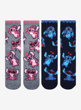 Disney Lilo & Stitch Love Crew Socks 2 Pair