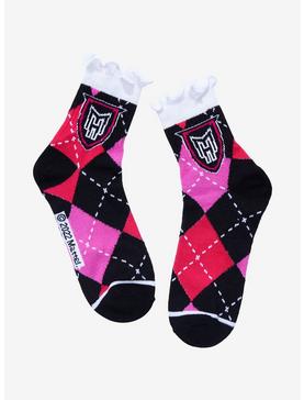 Monster High Argyle Ruffle Ankle Socks, , hi-res