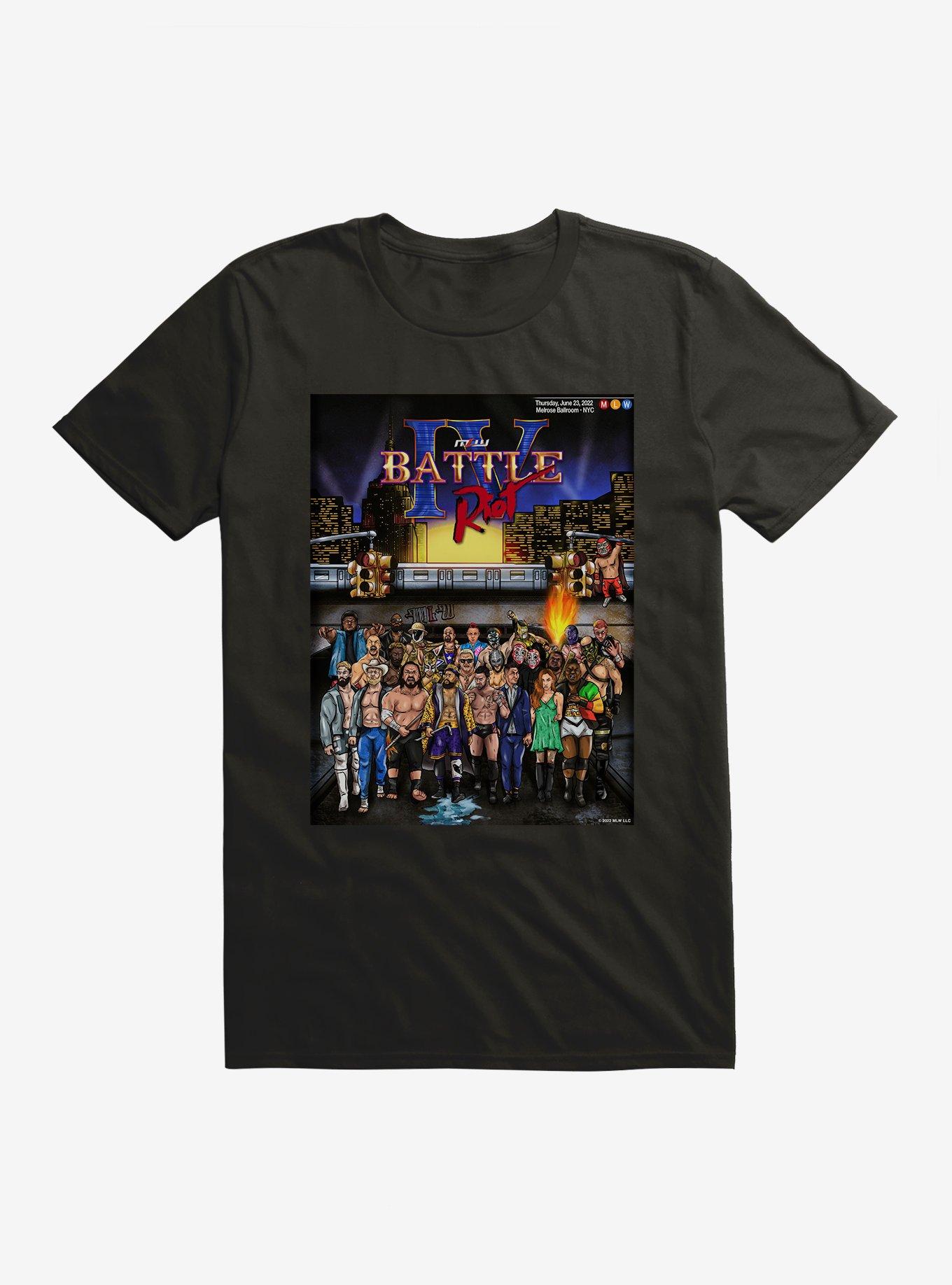 Major League Wrestling Battle Riot IV T-Shirt, BLACK, hi-res