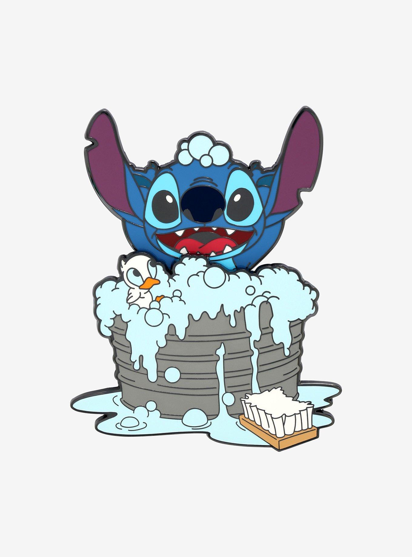 Loungefly Disney Lilo & Stitch Stitch Bath Tub Slider Enamel Pin 2022 HT Expo Exclusive, , hi-res