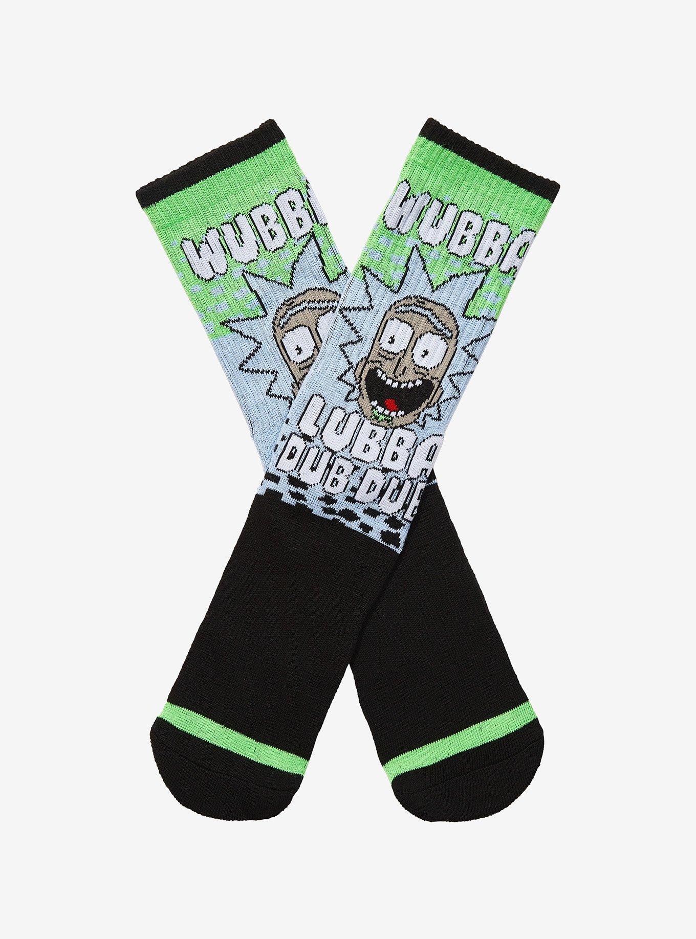 Rick And Morty Wubba Lubba Dub Dub Crew Socks  Hot Topic