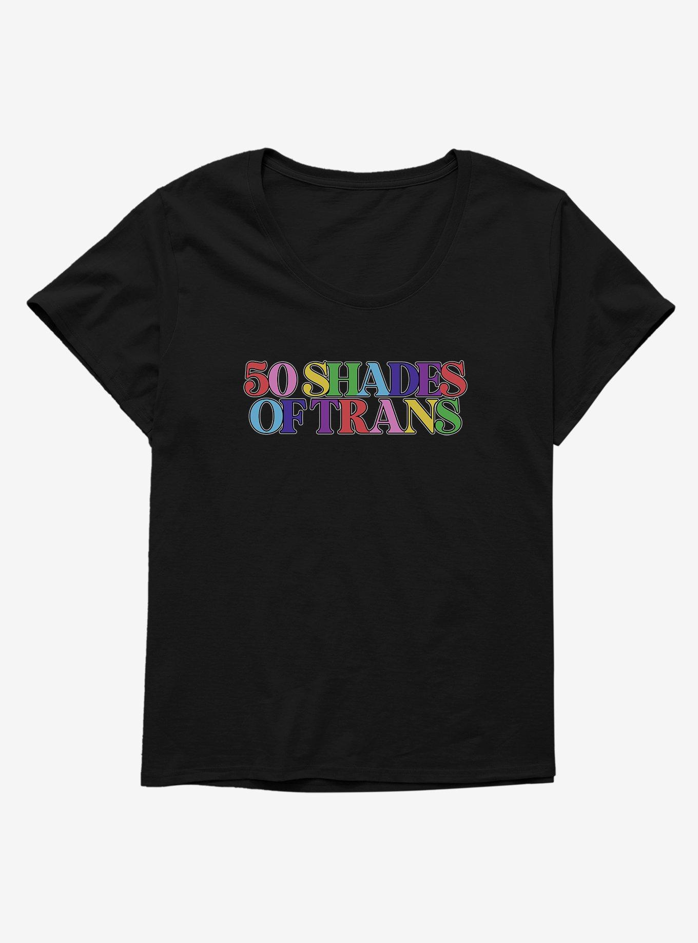 Pride 50 Shades Of Trans T-Shirt Plus Size, , hi-res