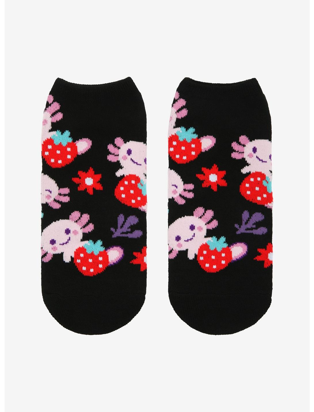 Axolotl Strawberry No-Show Socks, , hi-res
