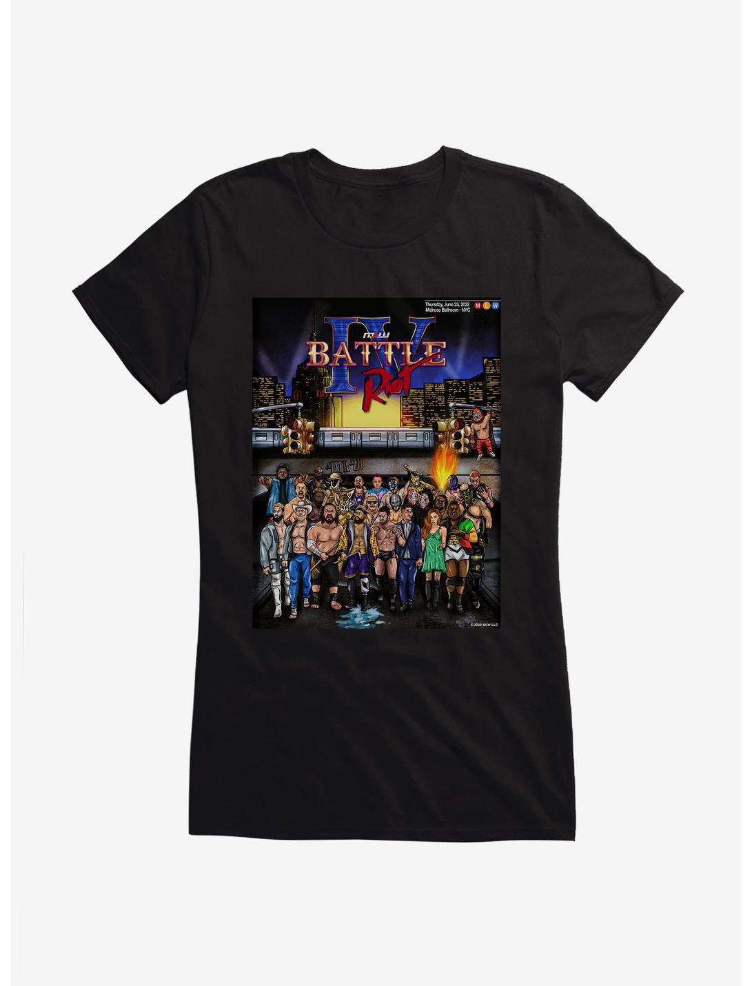 Major League Wrestling Battle Riot IV Girls T-Shirt, BLACK, hi-res