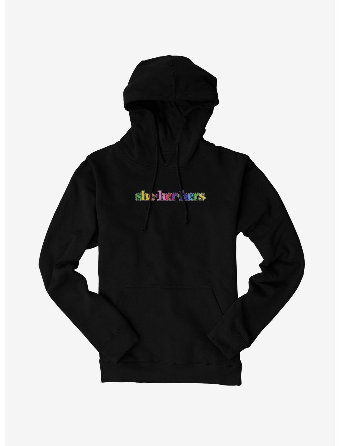 Pride She Her Hers Pronouns Hoodie, , hi-res