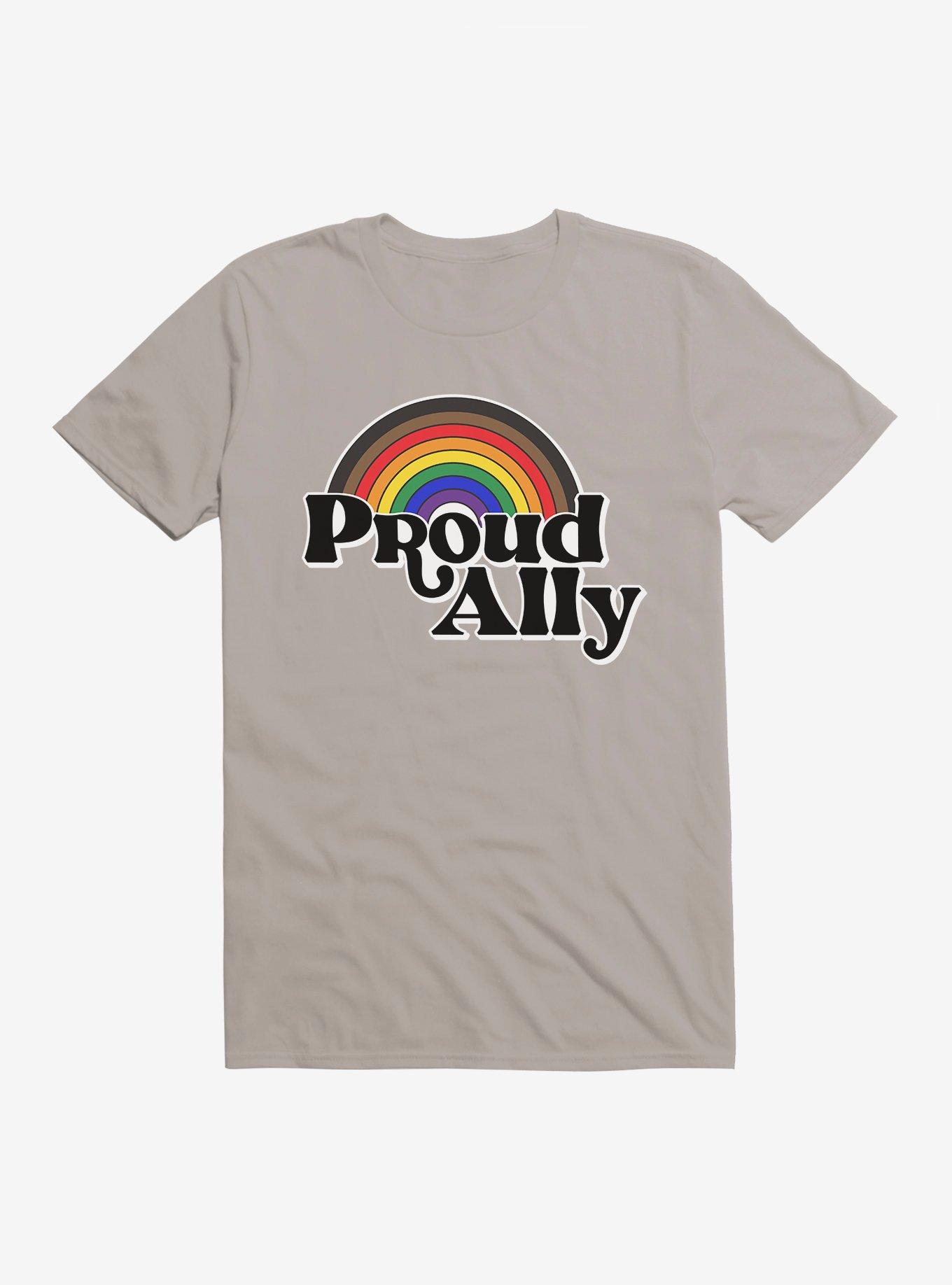 Pride Proud Ally T-Shirt, LIGHT GREY, hi-res