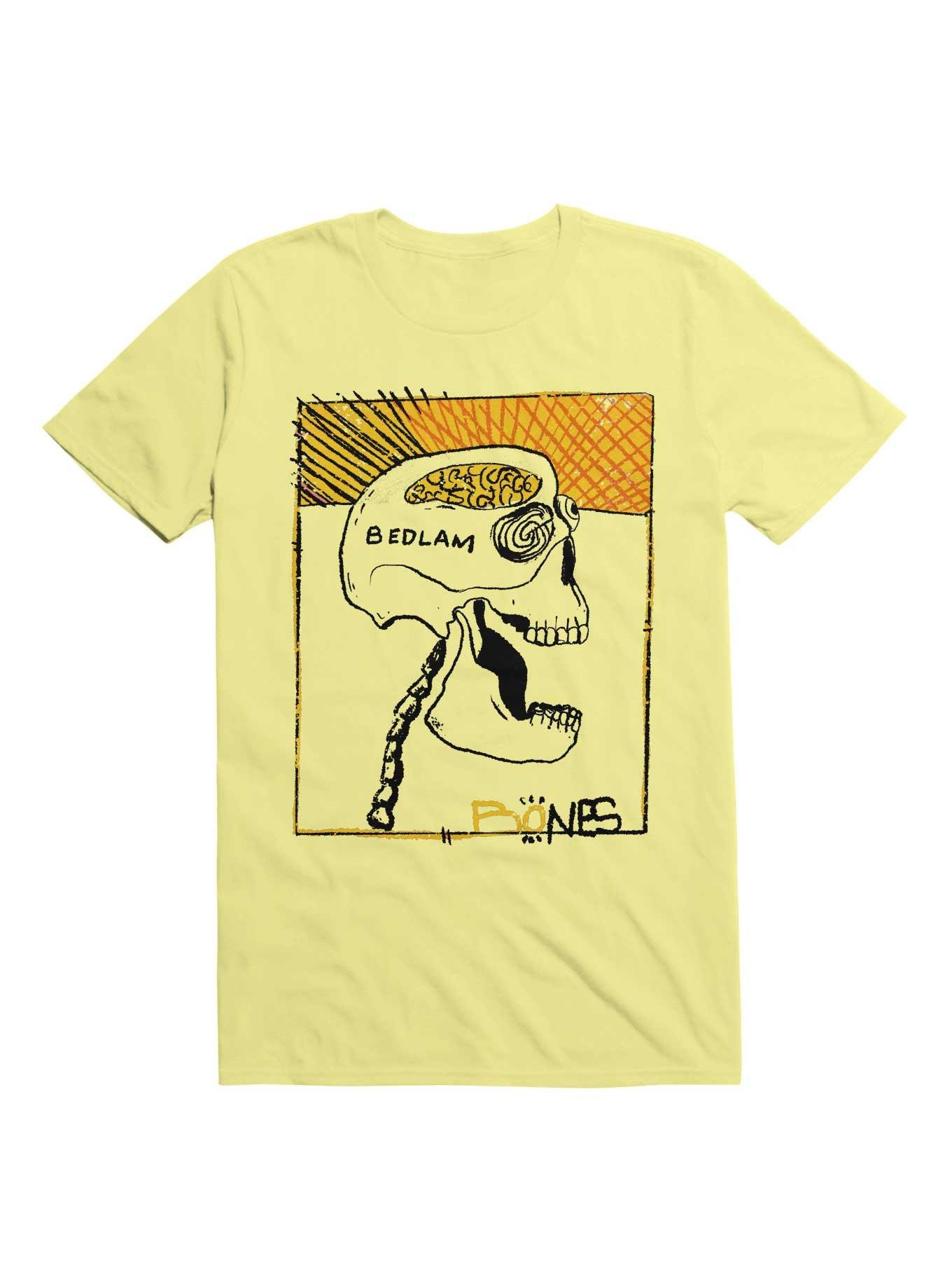 Bedlam Bones Brain T-Shirt, CORN SILK, hi-res