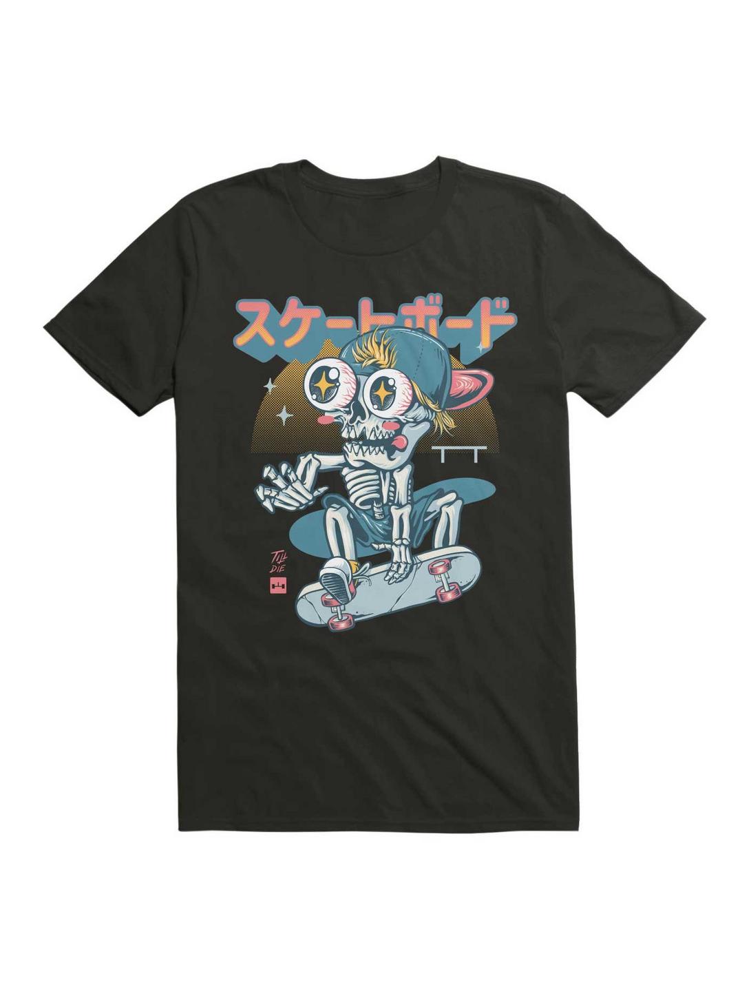 Kawaii Skateboarder T-Shirt, BLACK, hi-res