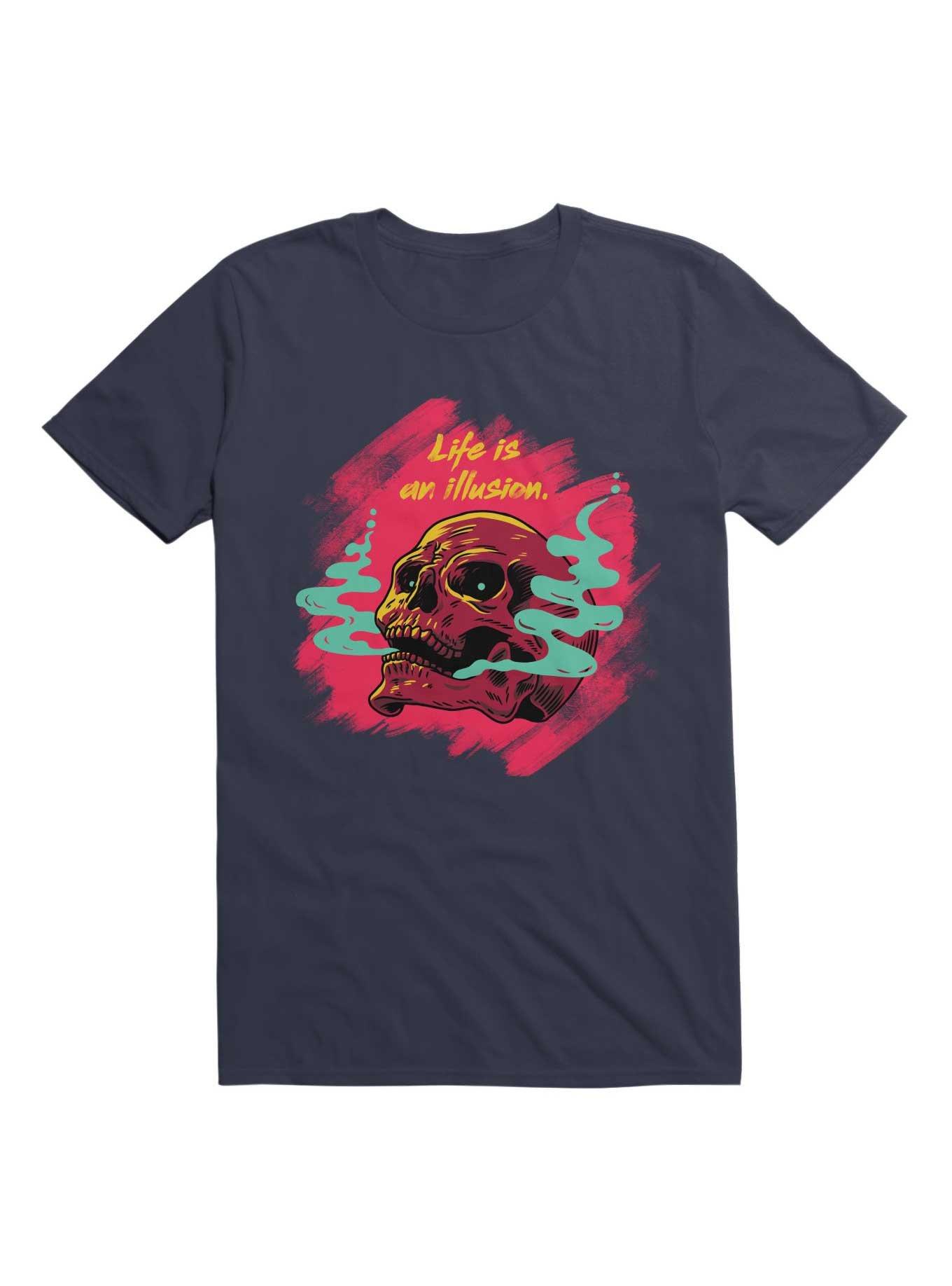 Life Is An Illusion T-Shirt, NAVY, hi-res