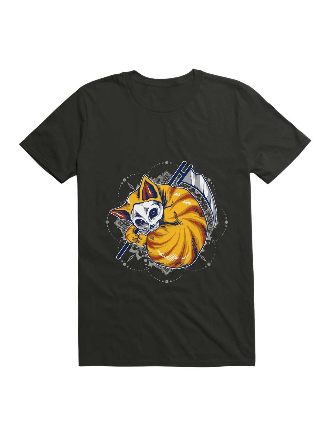 Orange Cat T-Shirt, BLACK, hi-res