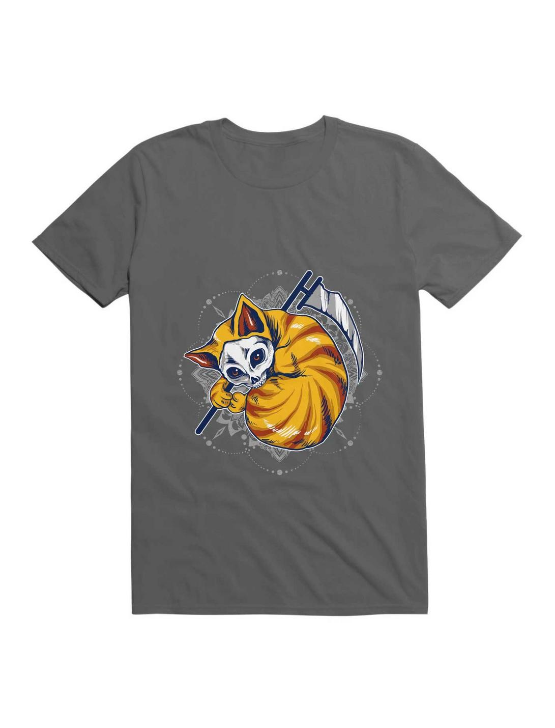 Orange Cat T-Shirt, CHARCOAL, hi-res