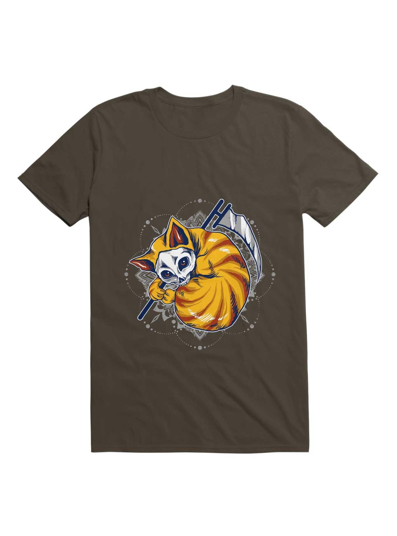Orange Cat T-Shirt, DARK CHOCOLATE, hi-res