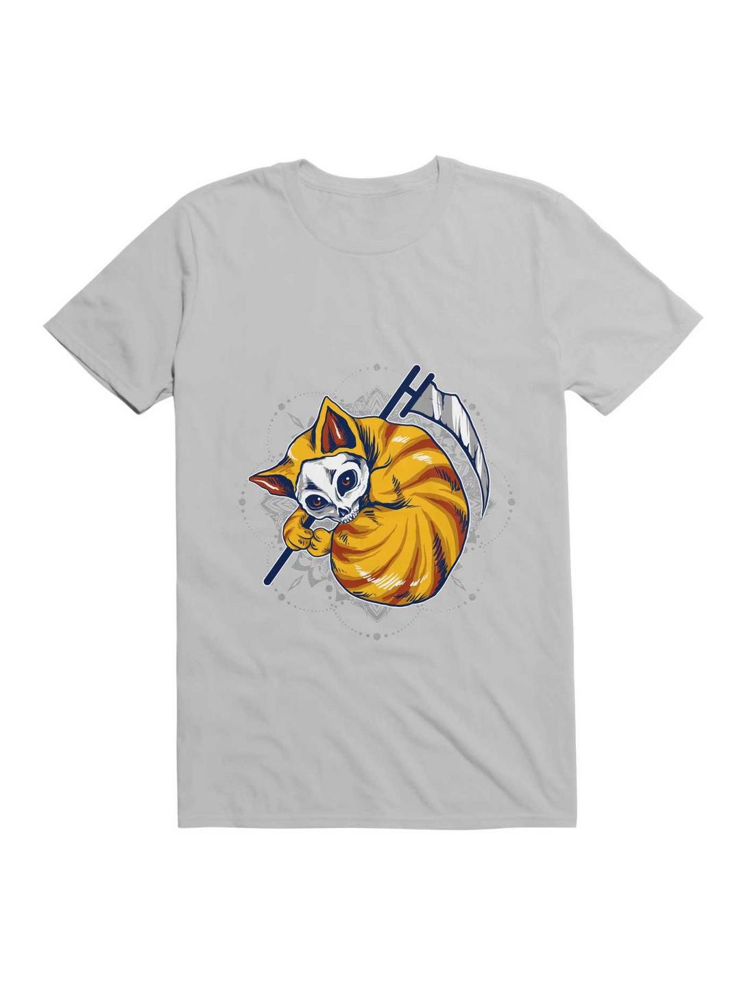 Orange Cat T-Shirt, ICE GREY, hi-res