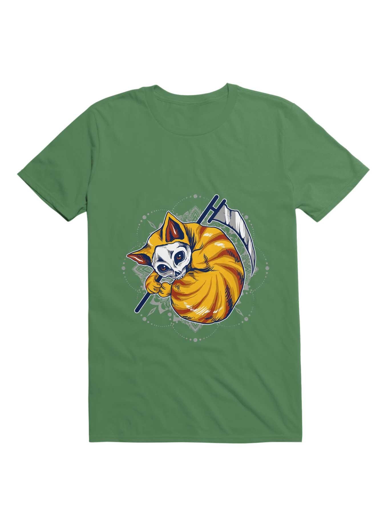 Orange Cat T-Shirt, IRISH GREEN, hi-res