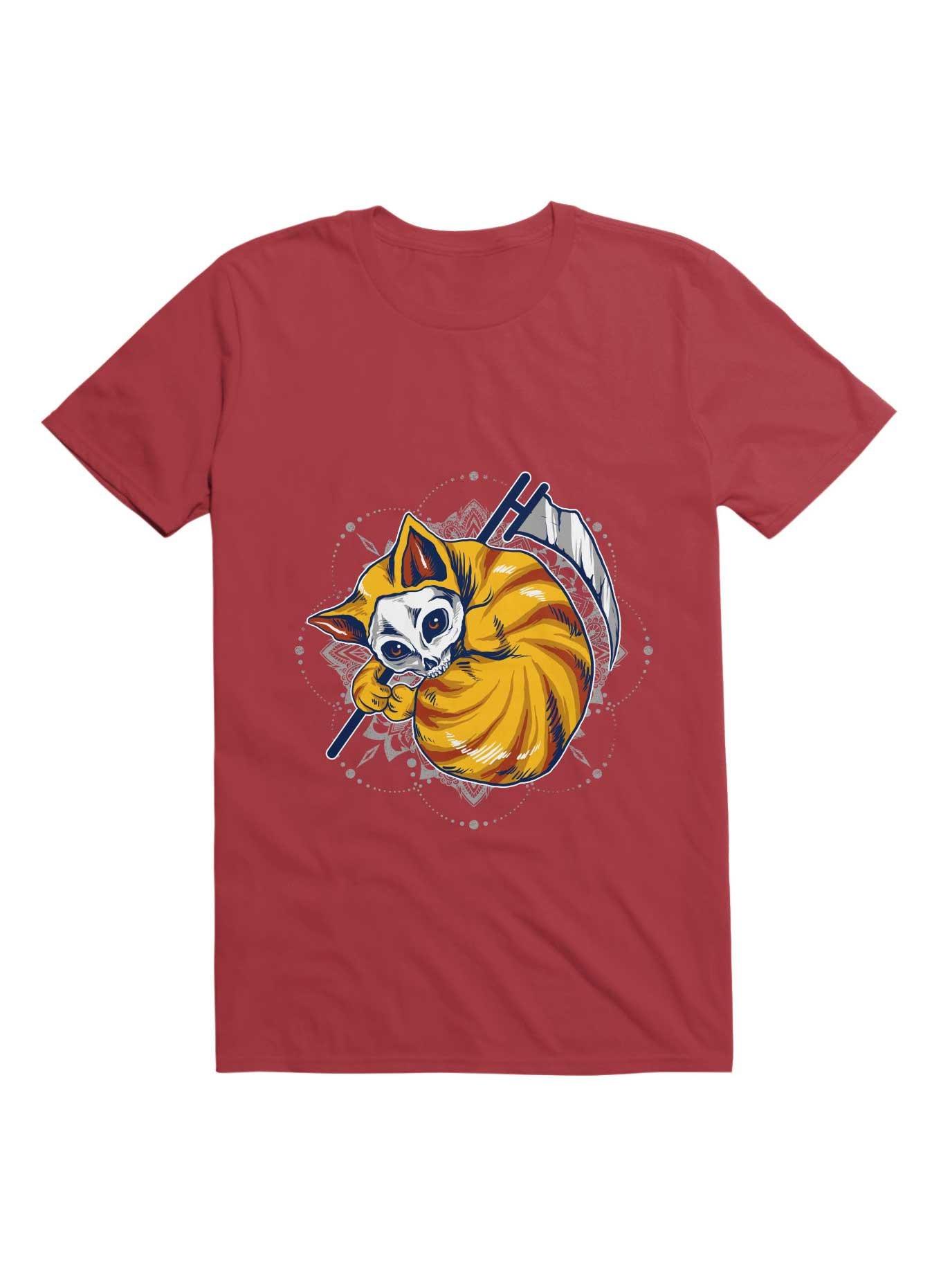 Orange Cat T-Shirt, RED, hi-res