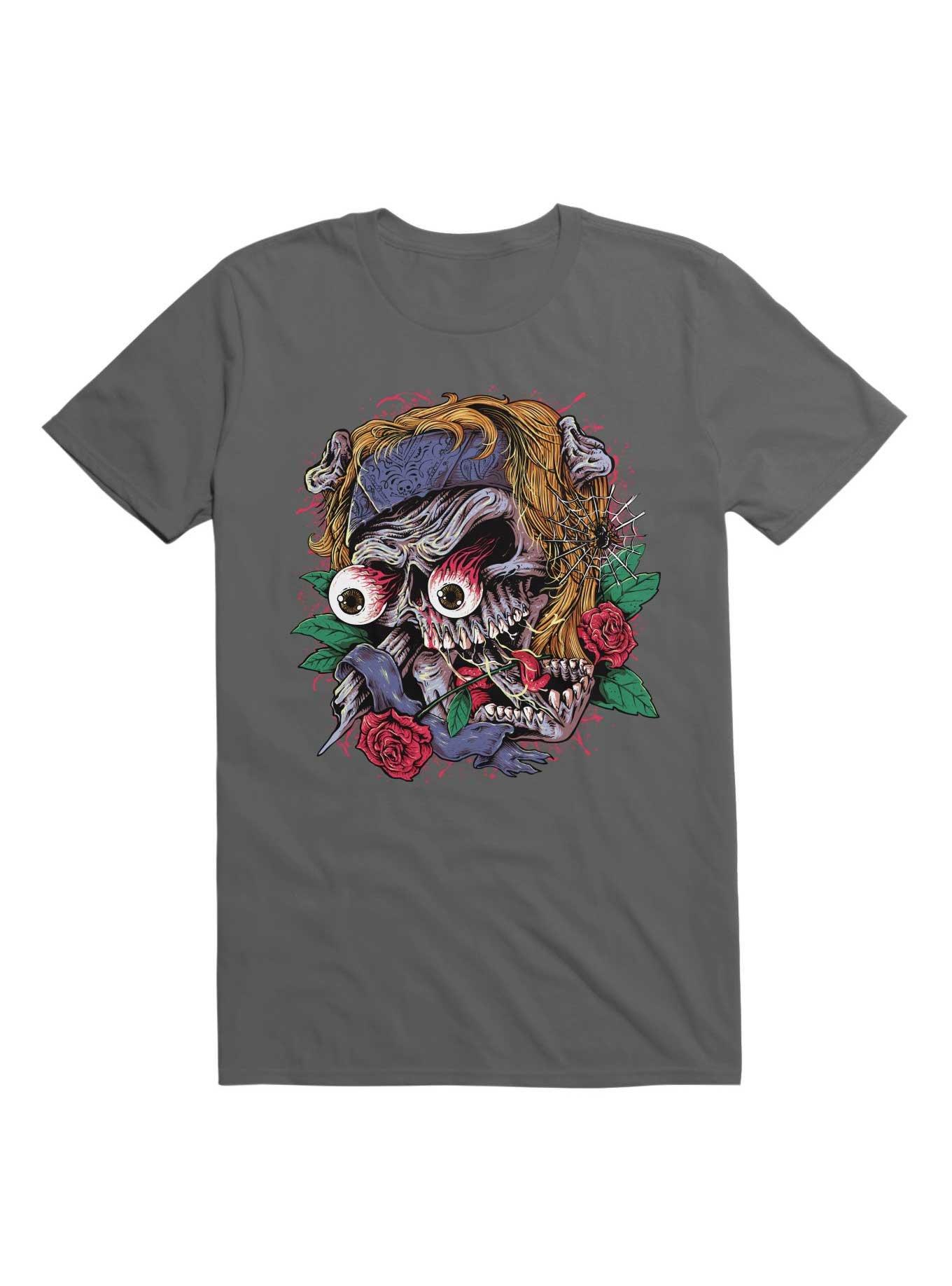 Rock Skull T-Shirt, CHARCOAL, hi-res