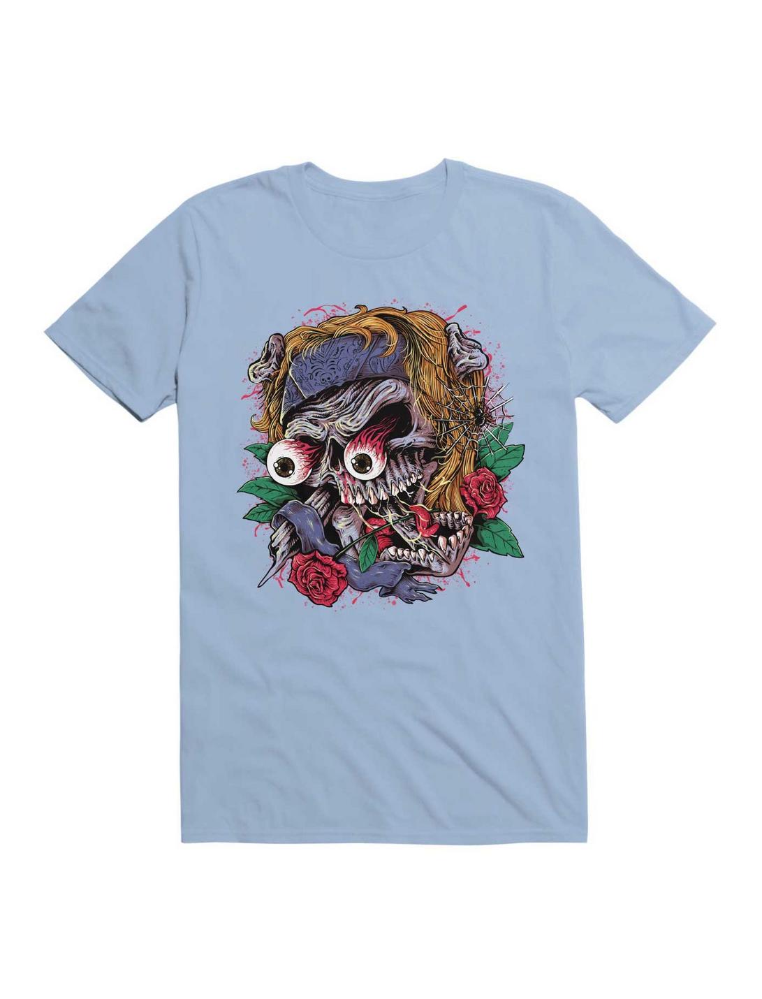 Rock Skull T-Shirt, LIGHT BLUE, hi-res