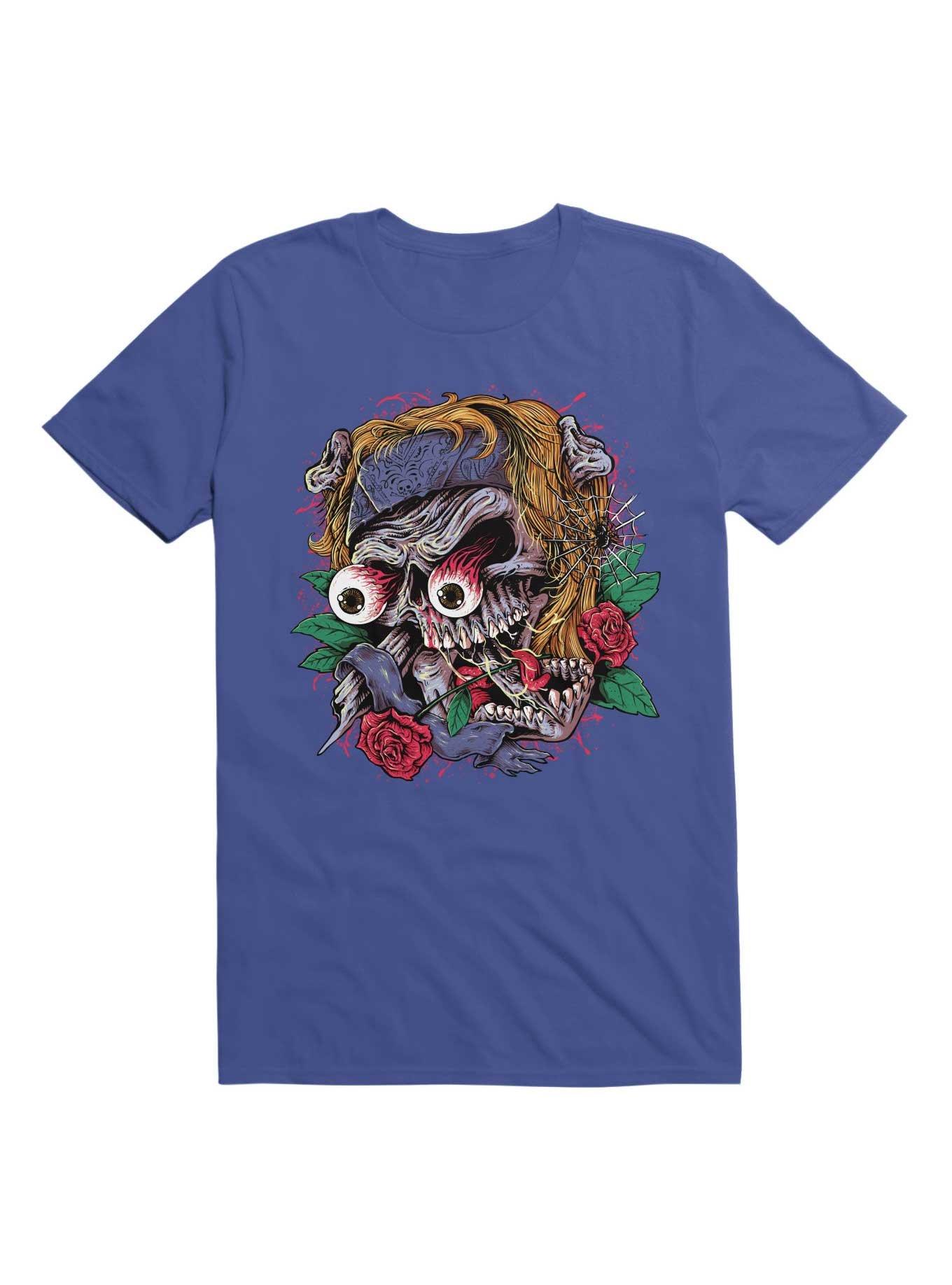 Rock Skull T-Shirt, ROYAL, hi-res