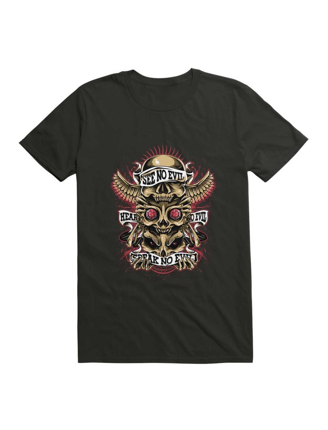 Skull Totem T-Shirt, BLACK, hi-res
