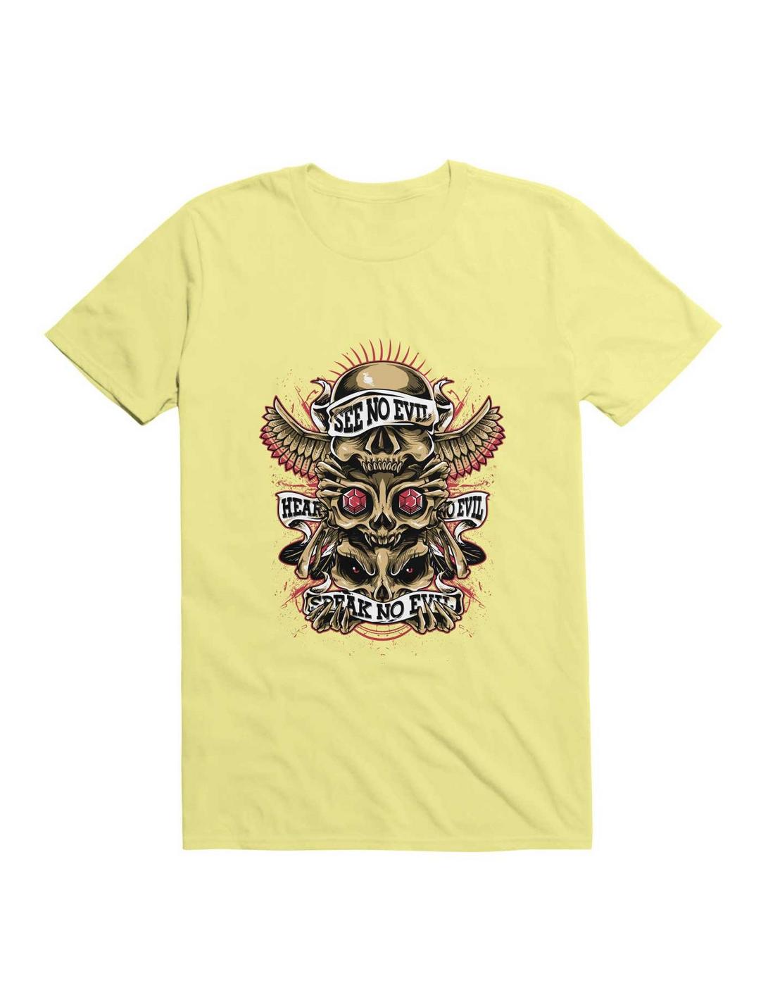 Skull Totem T-Shirt, CORN SILK, hi-res