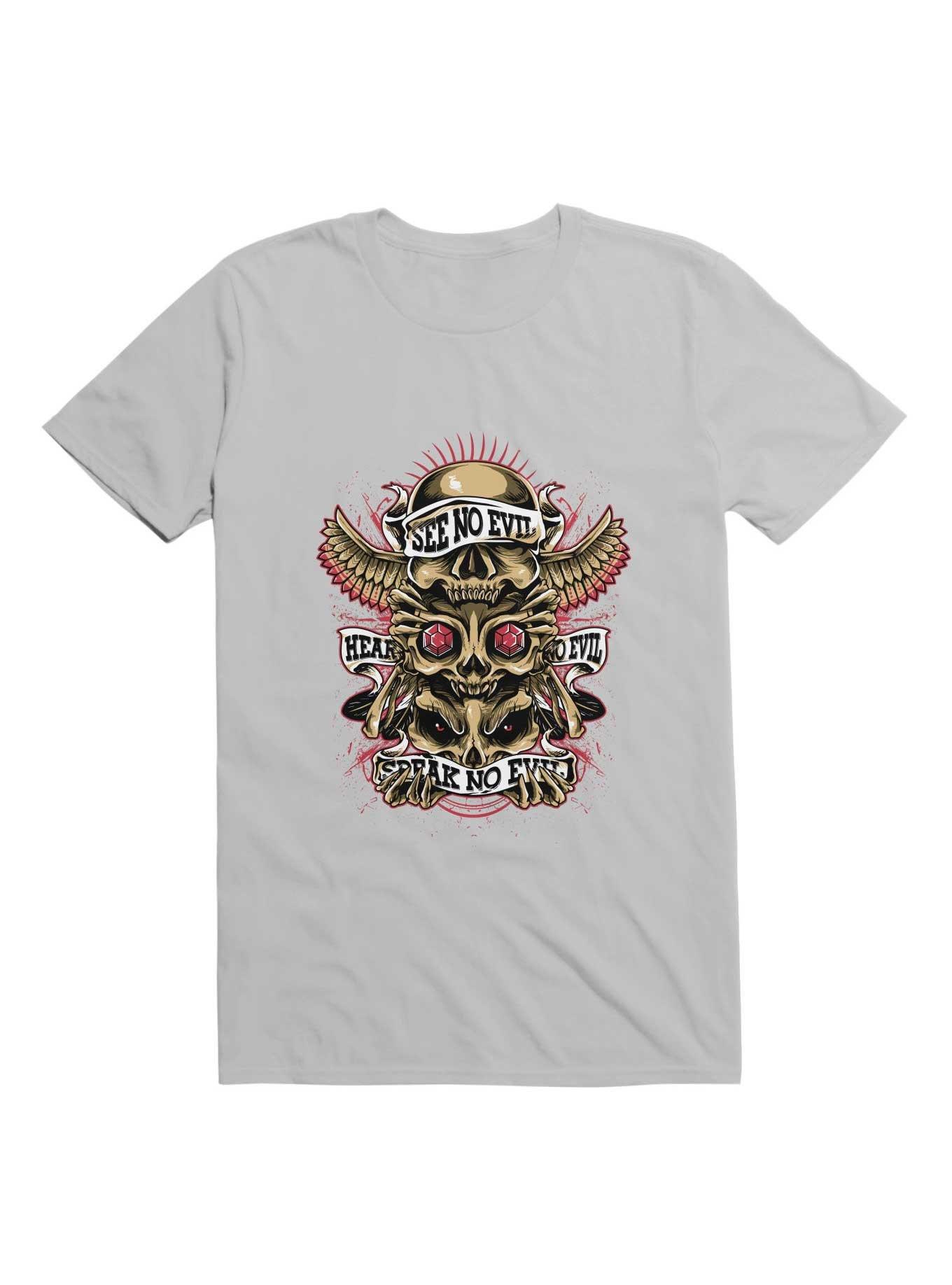 Skull Totem T-Shirt, ICE GREY, hi-res