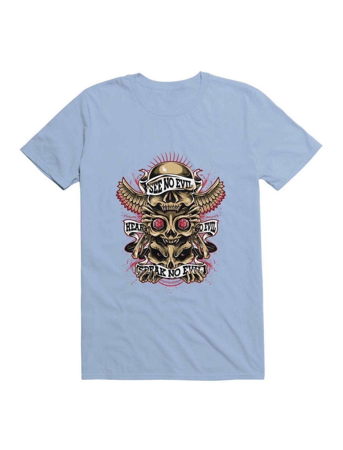 Skull Totem T-Shirt, LIGHT BLUE, hi-res