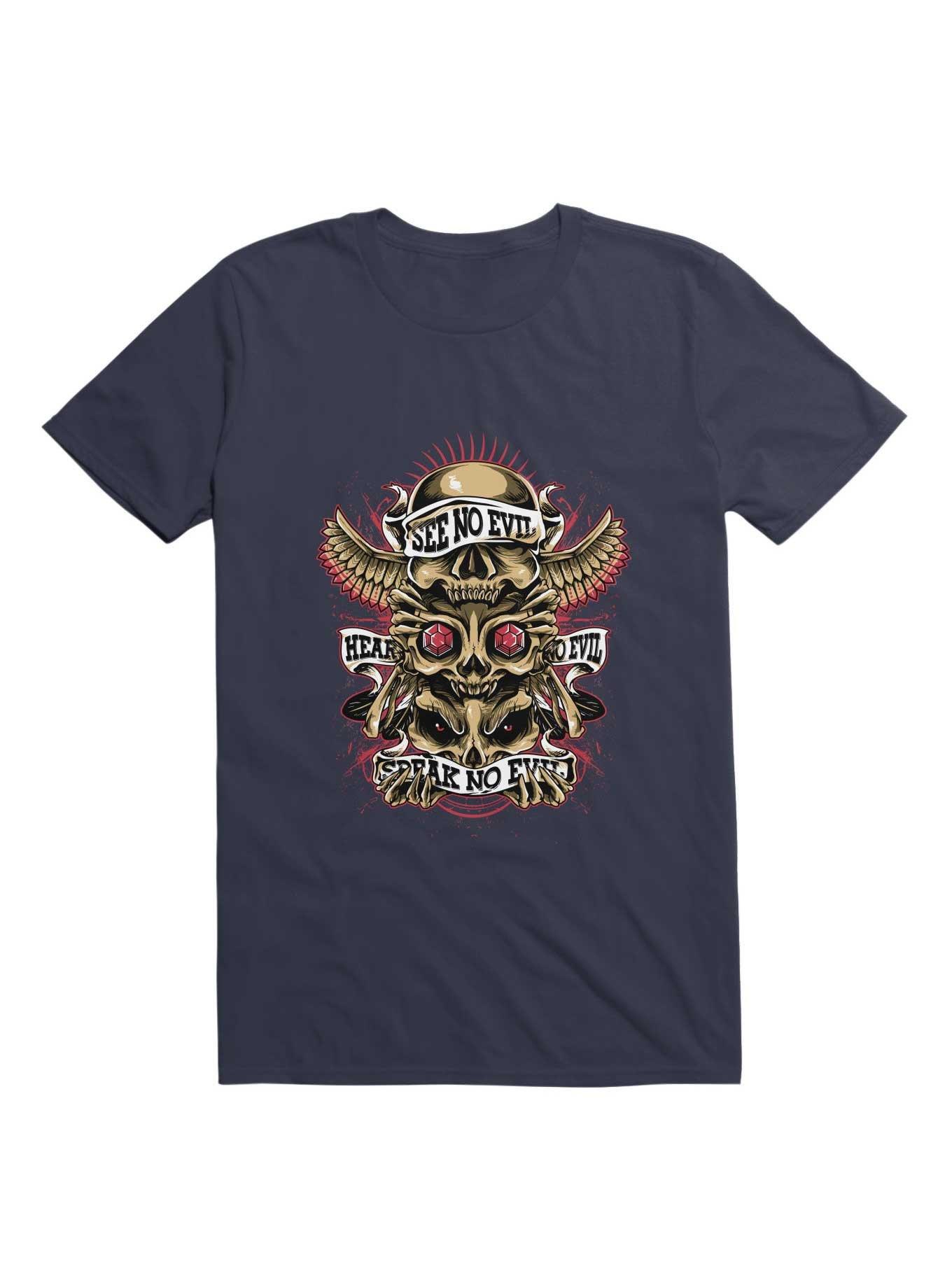 Skull Totem T-Shirt, NAVY, hi-res