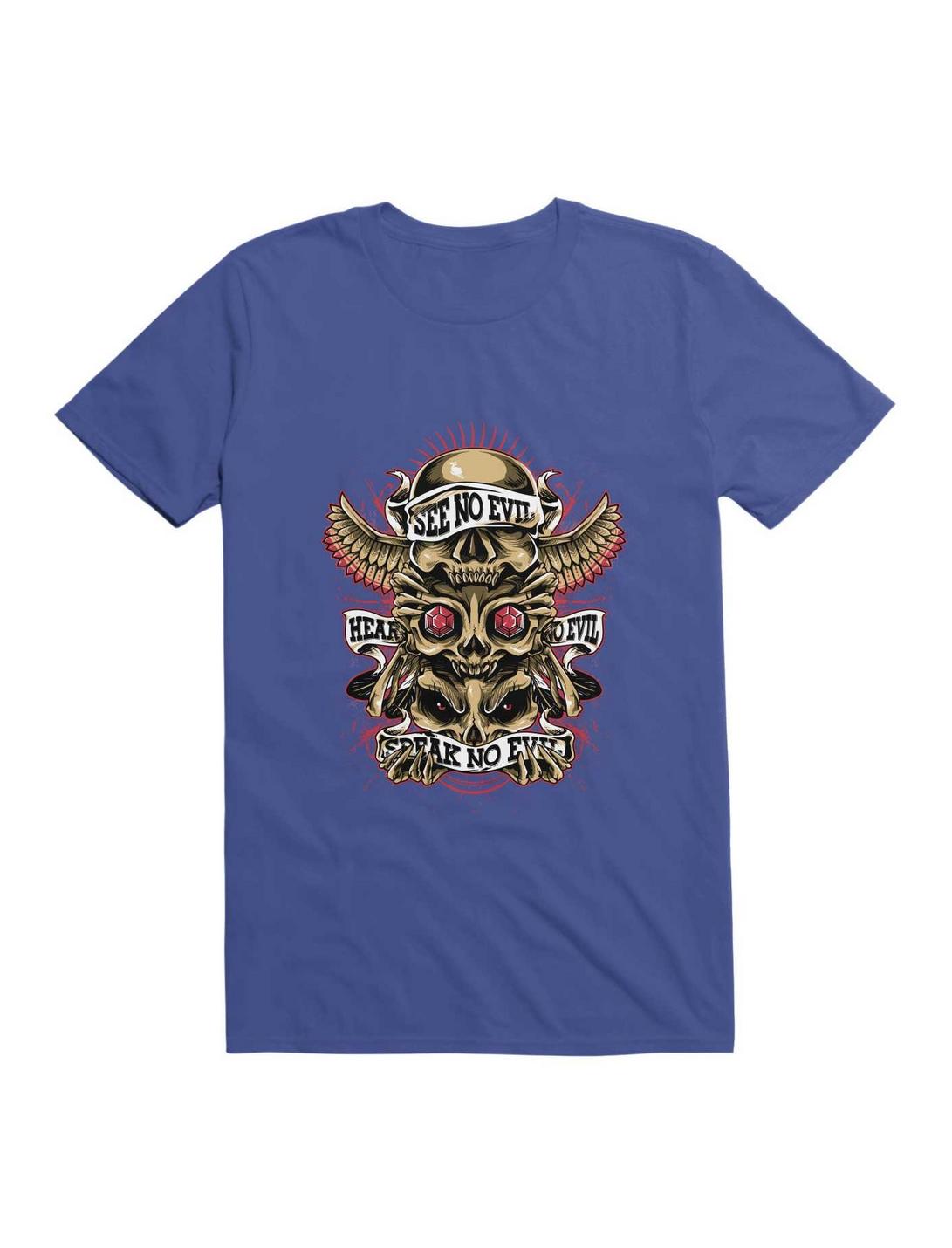 Skull Totem T-Shirt, ROYAL, hi-res